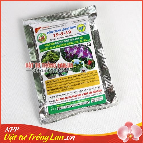 Phân bón dưỡng hoa cho Lan Đồng Xanh Green Field 19-9-19