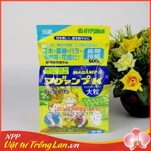 Phân tan chậm Magampk 6-40-6-15 bổ sung dinh dưỡng gói 600g